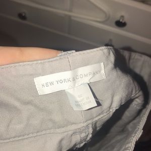 NY&CO straight leg lightly torn grey pants